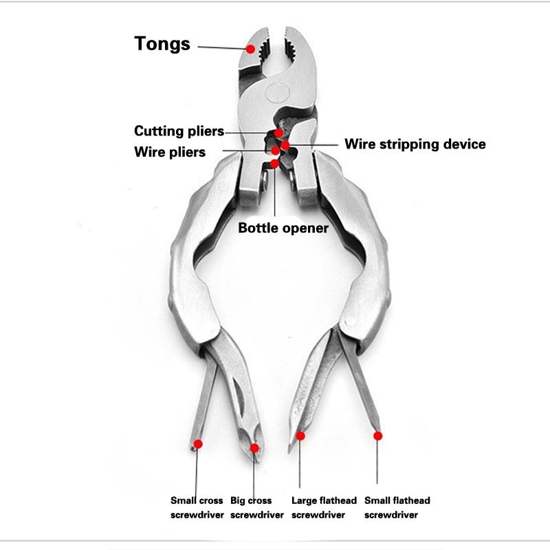 Multifunction Outdoor Pliers Folding Plier Mini Stainless Steel Folding  Screwdriver Portable Camping Tools Hiking Accessories