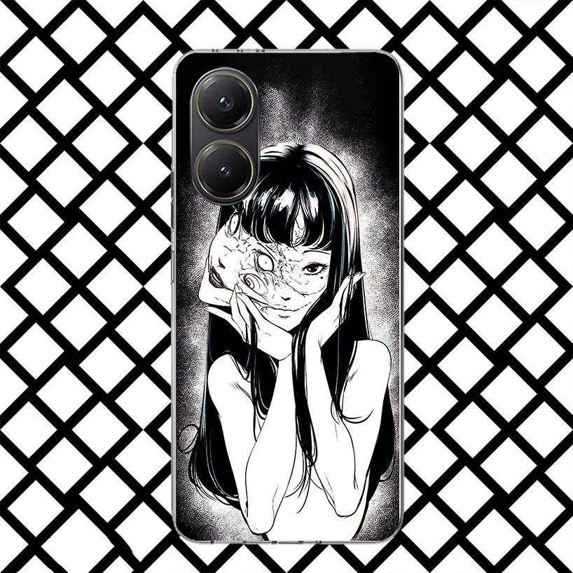 Japanese Horror Comic Anime Phone Case for Xiaomi Poco F7 Ultra X7 X6 X5 Pro X4 Gt M8 M7 Redmi 15 15C 13 13C 12 12C Soft Cover F