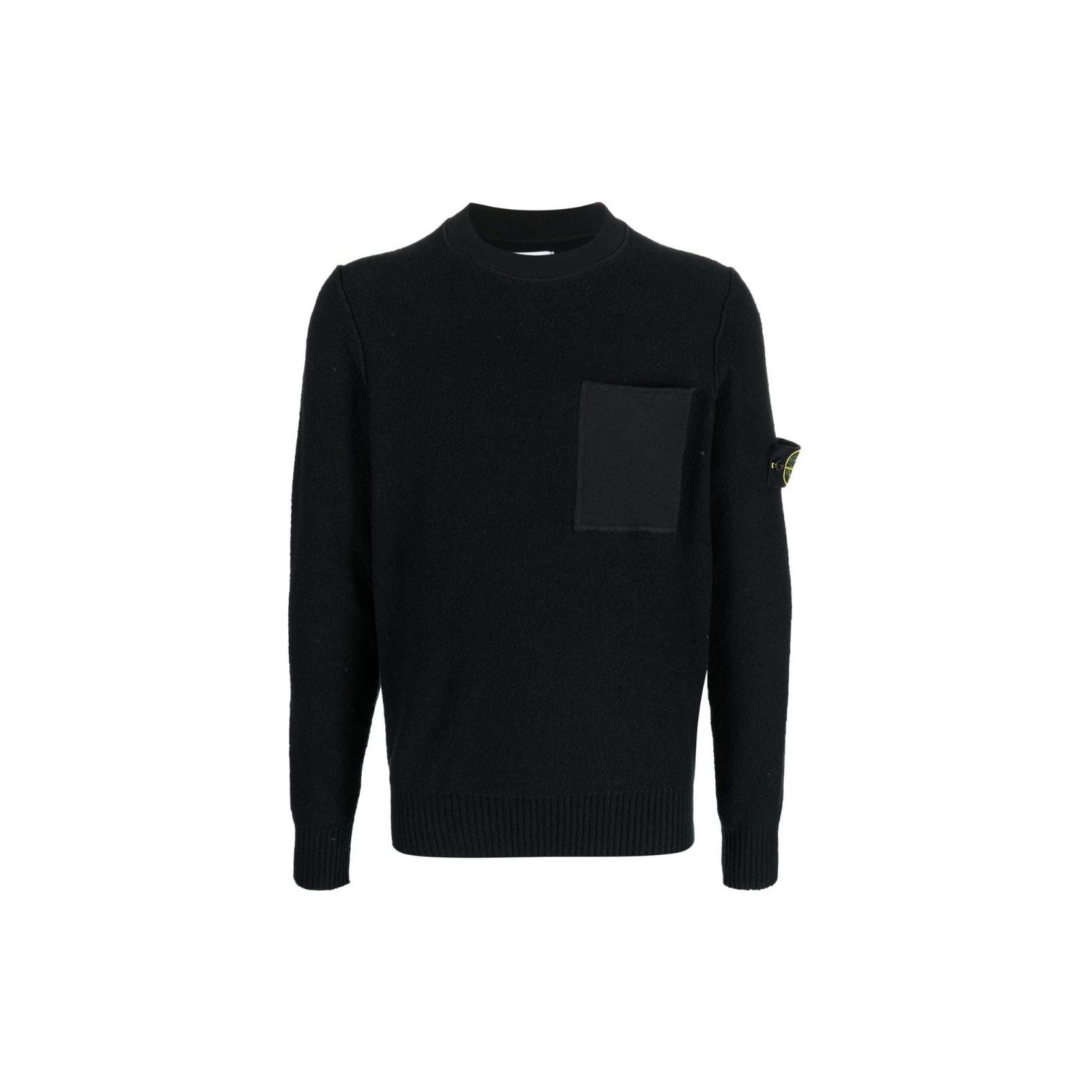 

STONE ISLAND Свитер с нашивкой-логотипом черный мужской топы 7715523D2-V0029 M