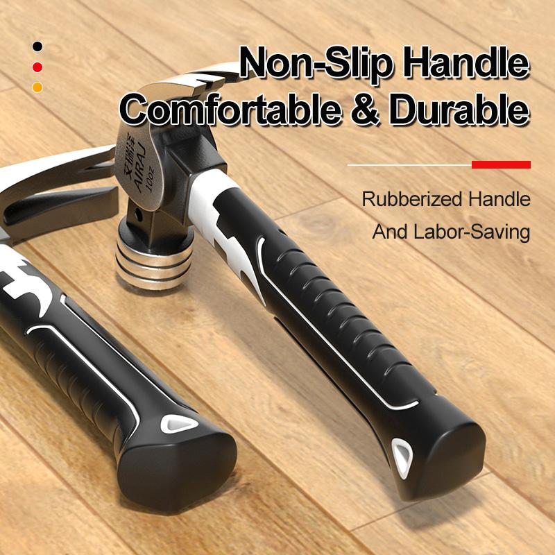 Multi-functional Household Hammer Stainless Steel Double Nail Groove Hammer Labor-Saving Anti-Skid Multifunctional Manual Tool