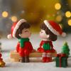 Christmas Halloween Mini Couple Dolls Cute Desktop Figurines Dollhouse Ornaments Car Home Decoration Craft Tabletop Accessories