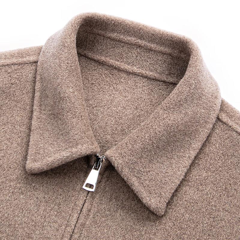 FAPAI Men's Mulberry Silk & Wool Blend Winter Coat