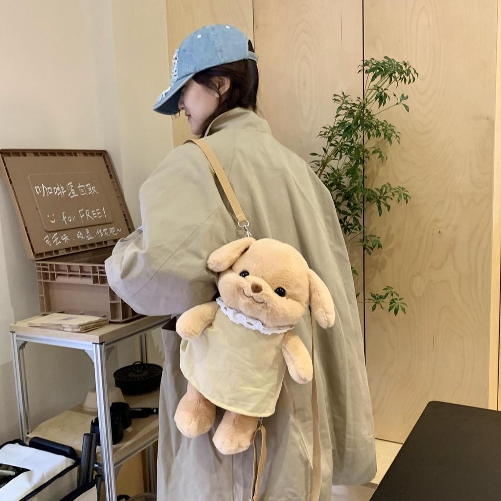 Backpack Puppy Plush Animal Shoulder Bag With Adjustable Straps Shoulder