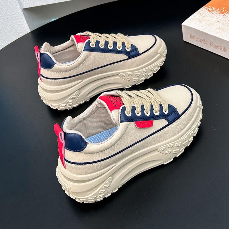 

Internet celebrity dad shoes women s versatile platform 2025 new autumn heightening little white shoes muffin lace-up casual sports shoes 40