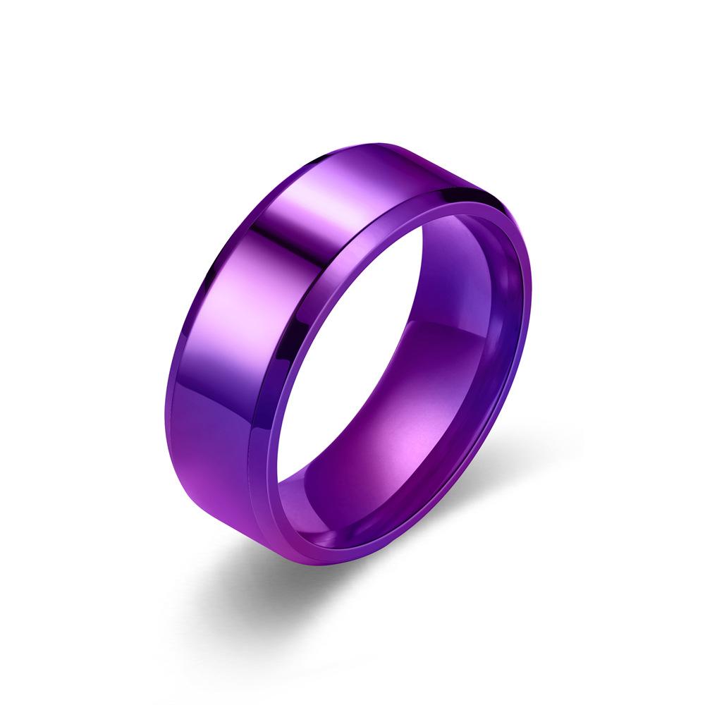 7 Colors 8mm Men Rings Titanium Stainless Steel Rings For Men Women Matte Brushed Wedding Engagement Ring Couple Jewelry Gift