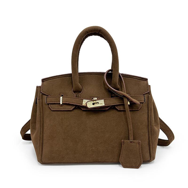 Large Capacity Bag Women'S Casual Retro Shoulder Messenger Bag Textured Portable Simple Bag