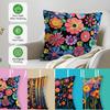 Abstract Flowers Cushion Pillowcase Printed Polyester 45X45Cm Throw Pillowcover Decorative Sofa Cushion Pillowslip Home Decor