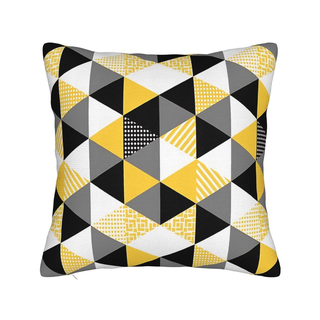 Pillow Cover Colorful Block Pattern Kawaii Pillow Case For Living Room Sofa Pillowcases