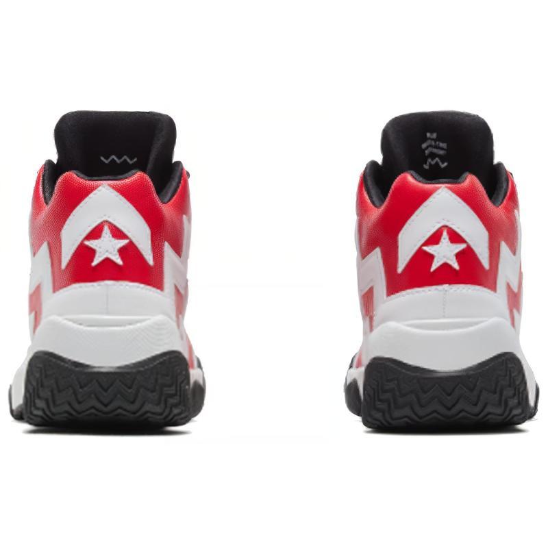 Converse Basketball Stripe Colour-Blocking Casual Comfortable Non-Slip Mid Top Vintage Basketball Shoes Women's White Red