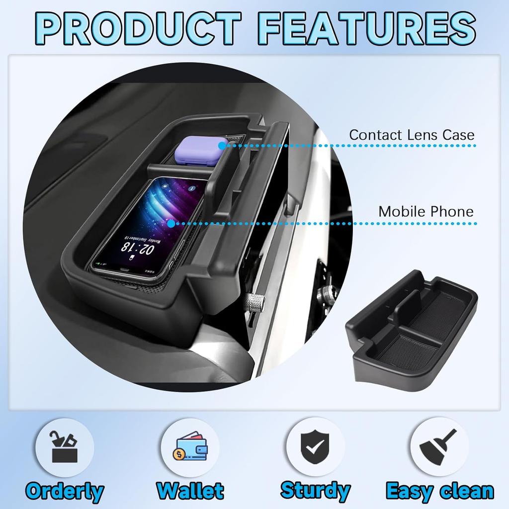 EDBETOS Pilot Center Console Dashboard Organizer Compatible With Honda Pilot Accessories  2024 2025 Elite/Touring/TrailSport/EX-L 9-In Behind Screen