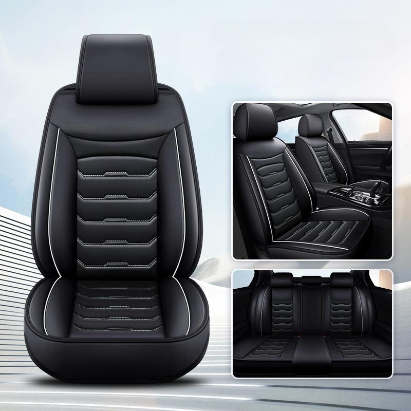 5-Seat Car Seat Covers, SUV PU Leather Full Coverage All-Season Seat Cushions for Sedan, Summer Car Seat Pads