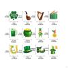 12Pcs ST Patricks Day Swirls Ornaments Cartoon Shamrock DIY Artwork Party Crafts