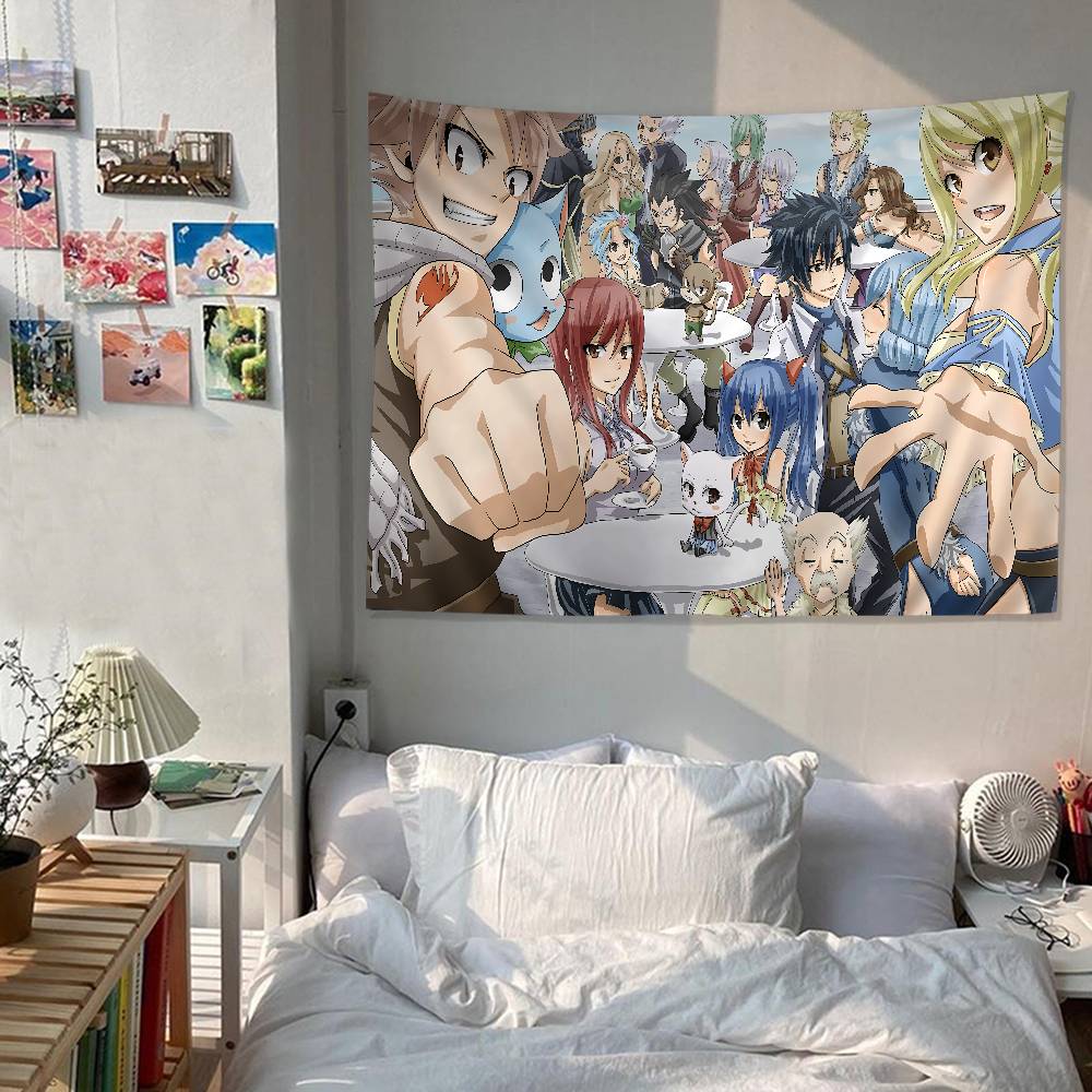 Fairy Tail Anime Chart Tapestry Art Science Fiction Room Home Decor Cheap Hippie Wall Hanging