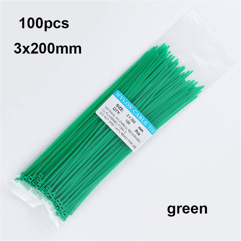100pcs/pack Durable Self-Locking Line Finishing Bundled Zip Cable Ties Nylon Wire