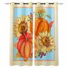Pumpkin Sunflower Leaves Fruits Watercolor Blackout Curtains For Living Room Bedroom Window Treatment Drapes Home Decor