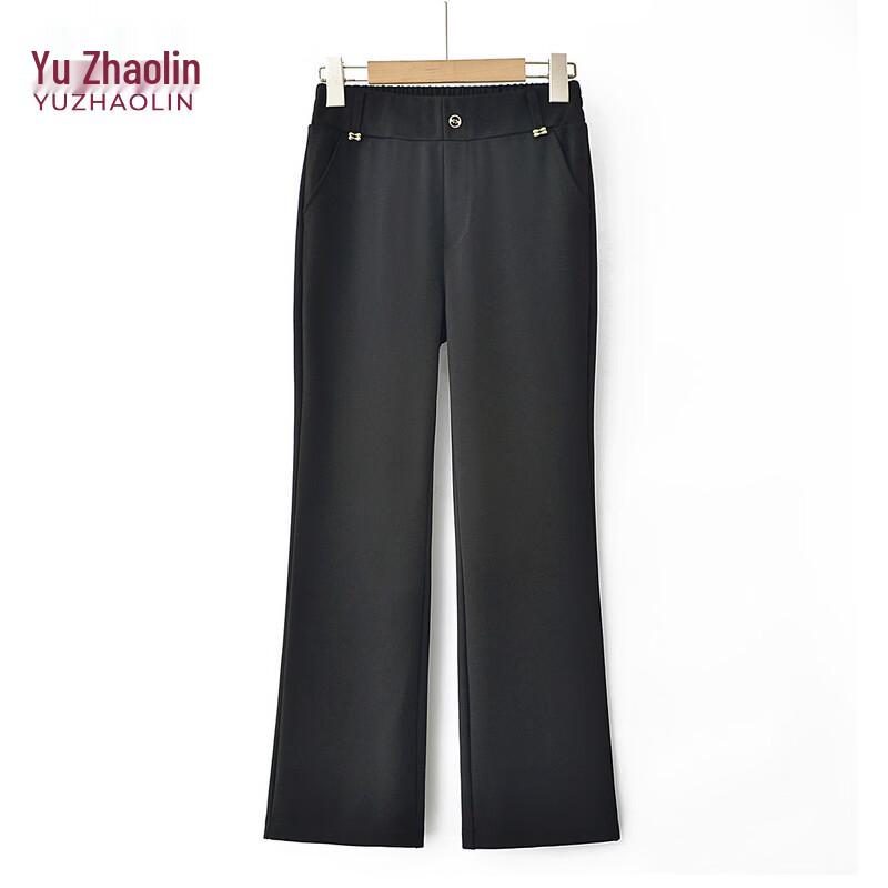 YUZHAOLIN Women s High-Waist Elastic Micro-Flared Casual Pants 5XL