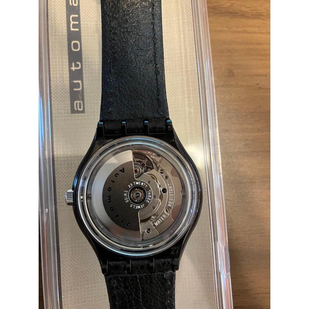 Used Rare working item Swatch watch automatic AUTOMATIC BLACK MOTION self-winding vintage