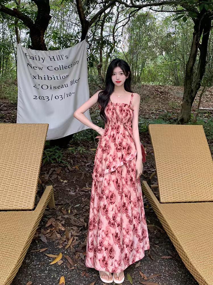 Summer 2024 Floral High Waist Fairy Mori Style Dress