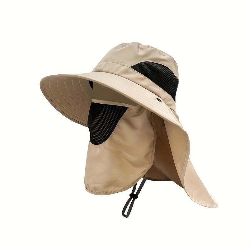 Summer Sun Hat Breathable Anti-UV Cycling Fishing Neck Flap Fisherman Hat Unisex Outdoor Large Brim Hunting Hiking Bucket Hat