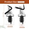 5/4Pcs Oil Bottle Stopper Stainless Steel Olive Oil Pourer Dispenser Spout Glass Bottle Pourer Cap Spout Stopper Mouth Dispenser
