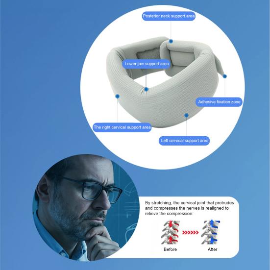 Summer Sponge Neck Brace Neck Pain Spine Pressure Relief Ergonomic Neck Support Women Men Cervical Posture Corrector Pillow