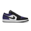 Jordan Air Jordan 1 Reverse Abrasion Resistant Low top Vintage Basketball Shoes Unisex Black Purple 553558-165(Team701-F)