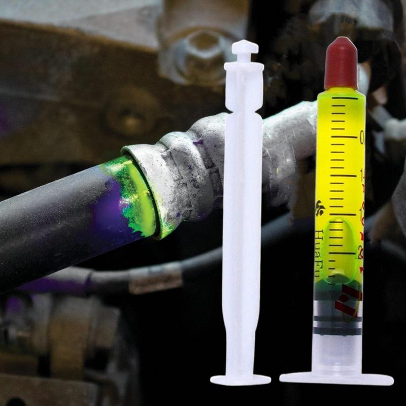 R134a Refrigerant Oil Leak Repair Agent Car Air Conditioner Oil Fluorescent Detection Repair Agent Plugging Agent Leak 2.5/60ml