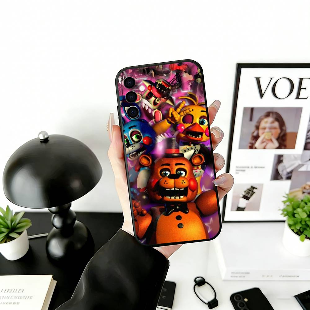 Game F-N-A-F Phone Case Black Silicone Soft For Samsung Galaxy A73,A72,A71,A70,A53,A52,A51