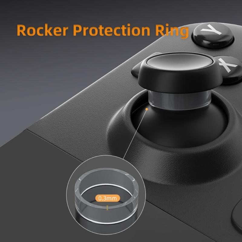 6Pcs Invisible Elastic Rocker Protective Guard Rings for VR2 Controller Silicone Joystick Protectors Wear Resistant