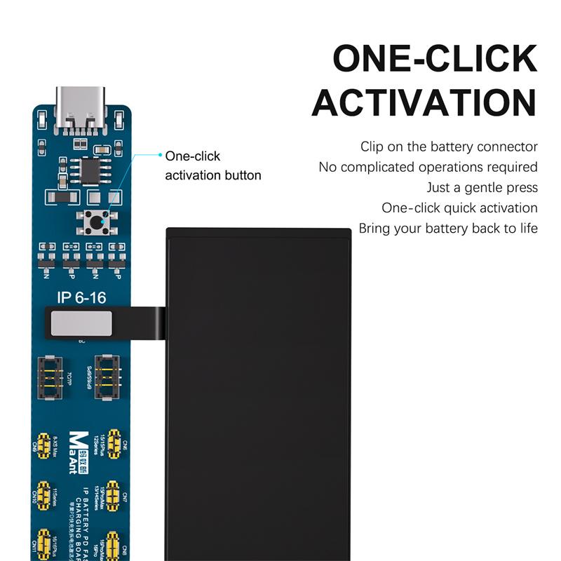MAANT M091 M092 Battery Activation Board No Disassembly Required for IP 6-16PM and Android One-Click Battery Activation Board