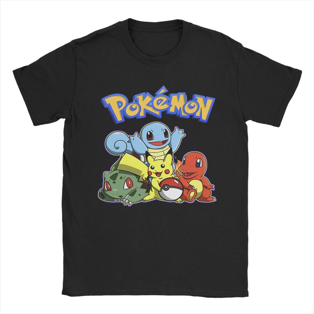 Japanese Super Cute Pokémon Anime Printed T-shirt 2025 Summer Men's and Women's Plus Size Trend Loose Casual Short-sleeved Top