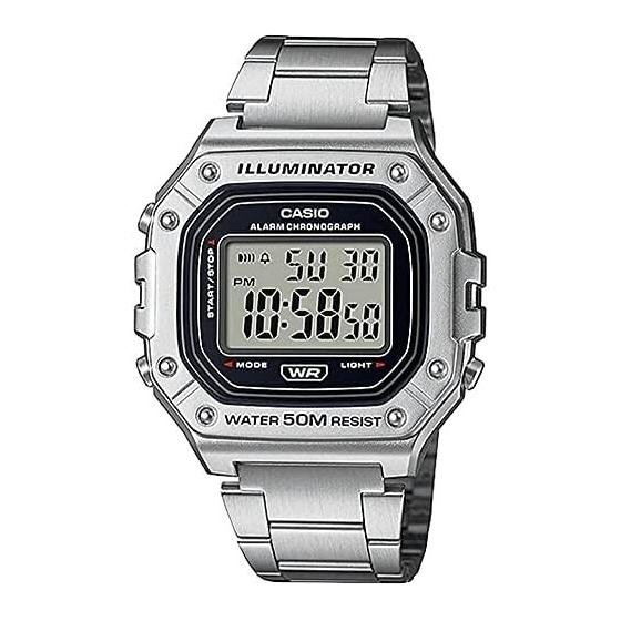 [Casio] CASIO Стандартные цифровые часы W-218HD-1AV Мужские Дешевые Касио Чипкаши Металлический браслет Серебристый [Параллельный импорт]