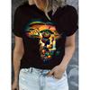 Women's Casual T-Shirt, Round Neck, Short Sleeved, Slightly Elastic Fabric, Regular Style, Comfortable Top for All Seasons Women Clothes T13