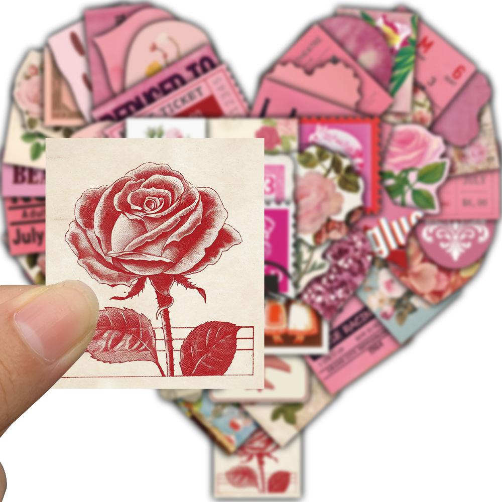 50/100PCS Pink Retro Blend Sticker Scrapbook Gifts Laptop Luggage Funny Phone Luggage Aesthetic Coffee Skateboard Car Sticker