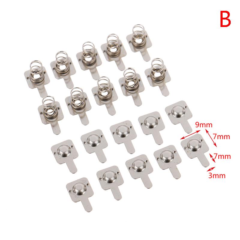 

10 пар/ Сменная металлическая контактная пластина с пружиной для батареек Серебристая для батареек ААА B