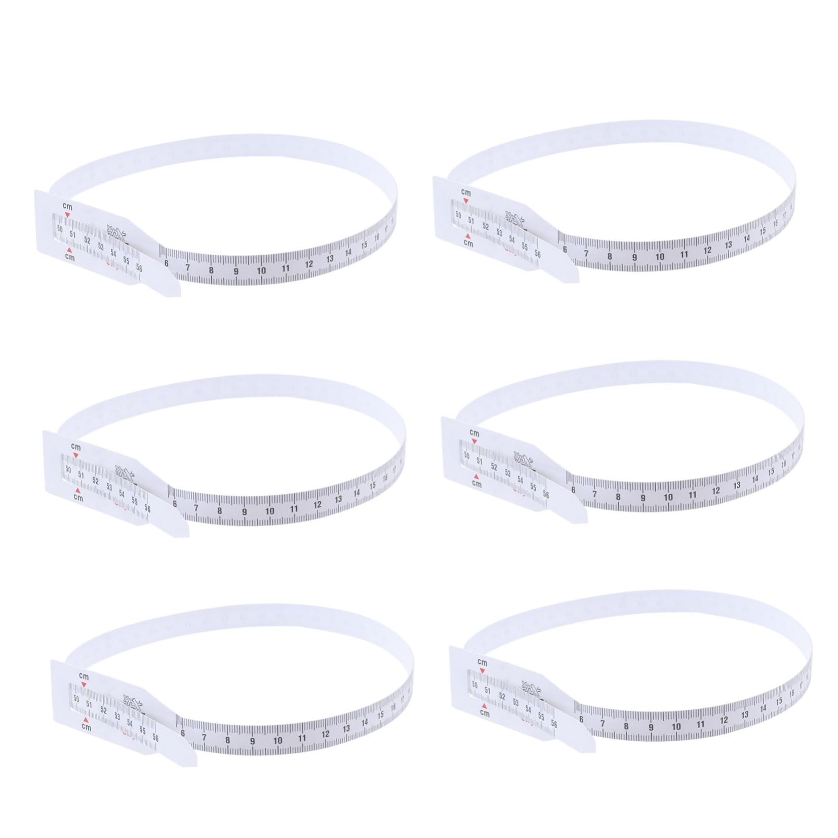 

NUOLUX Измерительная лента для окружности головы, Набор из 6 штук, для младенцев, 9 дюймов, Легкая пластиковая измерительная лента для окружности головы для измерений тела