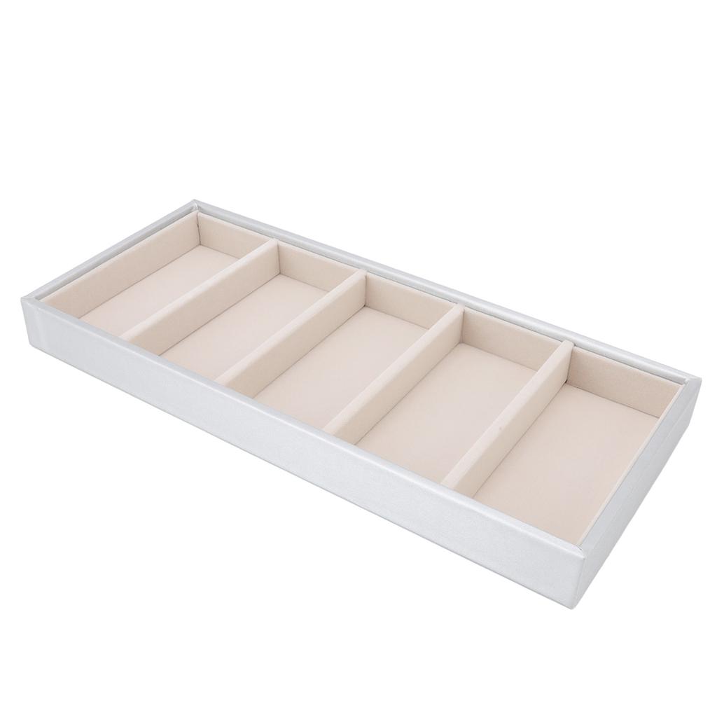 5 Grid Glasses Case Multifunction Space Saving 5 Slot Sunglasses Holder Storage Box Silver Gray