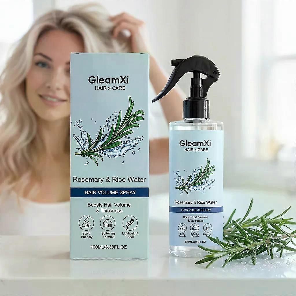 Rosemary & Rice Water Hair Volume Spray - Boosts Hair Thickness & Volume, Scalp-Friendly, Lightweight Hair Spray for Fine, Thin Hair, 100ml