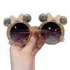 Crystal Bow Cartoon Kids' Sunglasses - Versatile, Trendy, and Cute Children's Fashion.