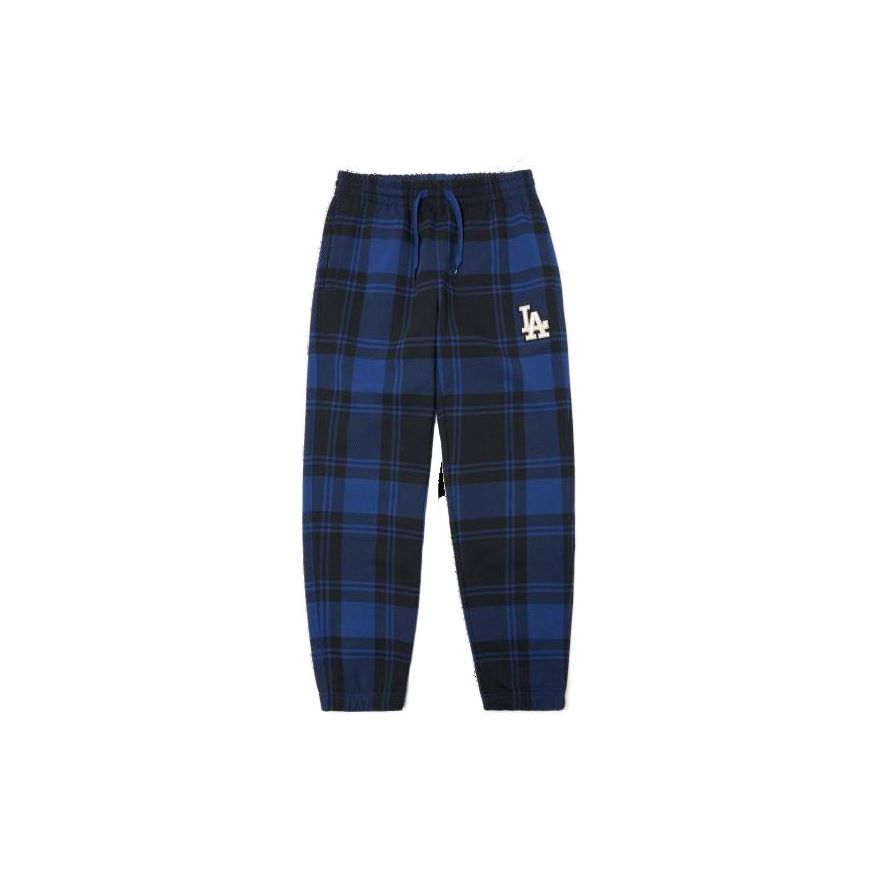 MLB Logo Print Jogger Pants Unisex bottoms Blue 3APT00314-07INS