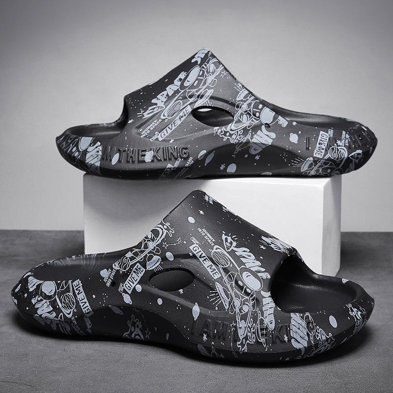 Fashion Men Casual Beach Slippers Platform Flip Flops Sandals Summer 2024 New Couples Indoor Soft EVA Bathroom Non-slip Floor Slides