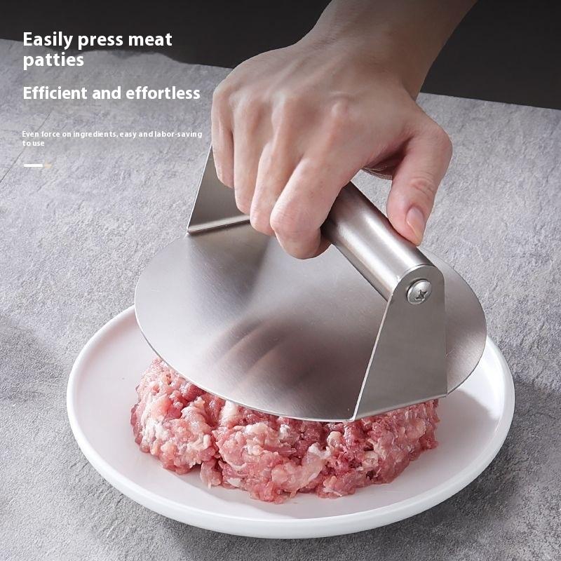 Stainless Steel Smash Burger Press Hamburger Patties Meat Masher Circular Meat Press Mold For Deli Meats Kitchen Accessories
