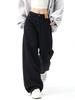 American Black Plus Size High Waist Wide Leg Jeans for Women
