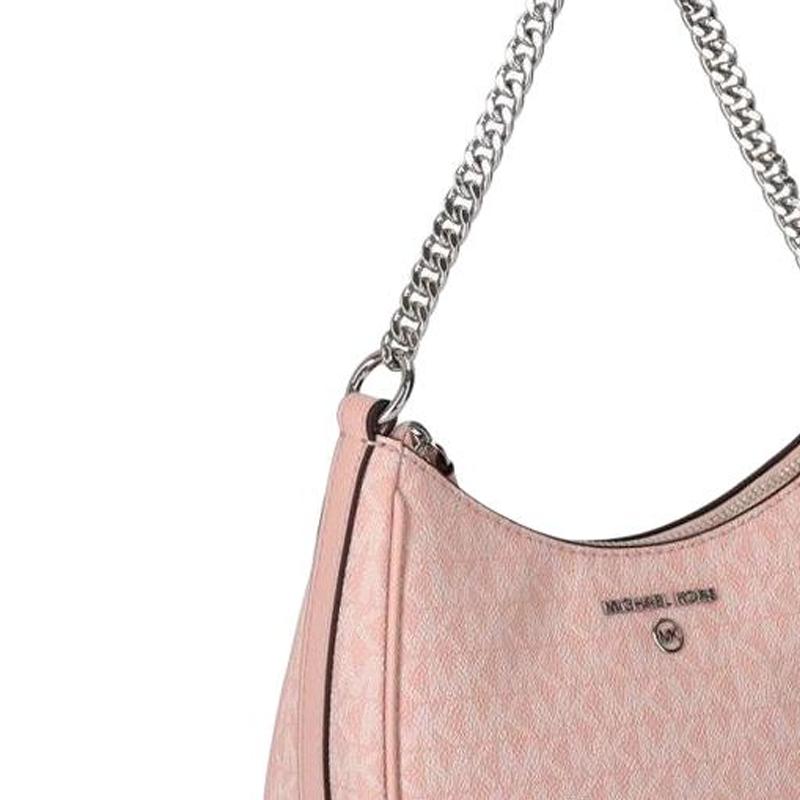 Michael Kors Shoulder Bag Jet Set Charm Retro All-over Printed Presbyopia Chain Strap Zipper Closure Coated Canvas Hand Small Women's Rose Pink