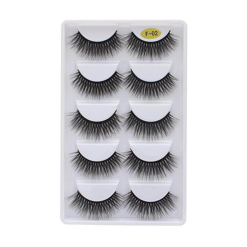 3D Multi-layer Thick 5 Pairs of Eyelashes Natural Eyelashes Simulation Curling False Eyelashes Eyelash Extension natural false eyelashes. 3d lashes