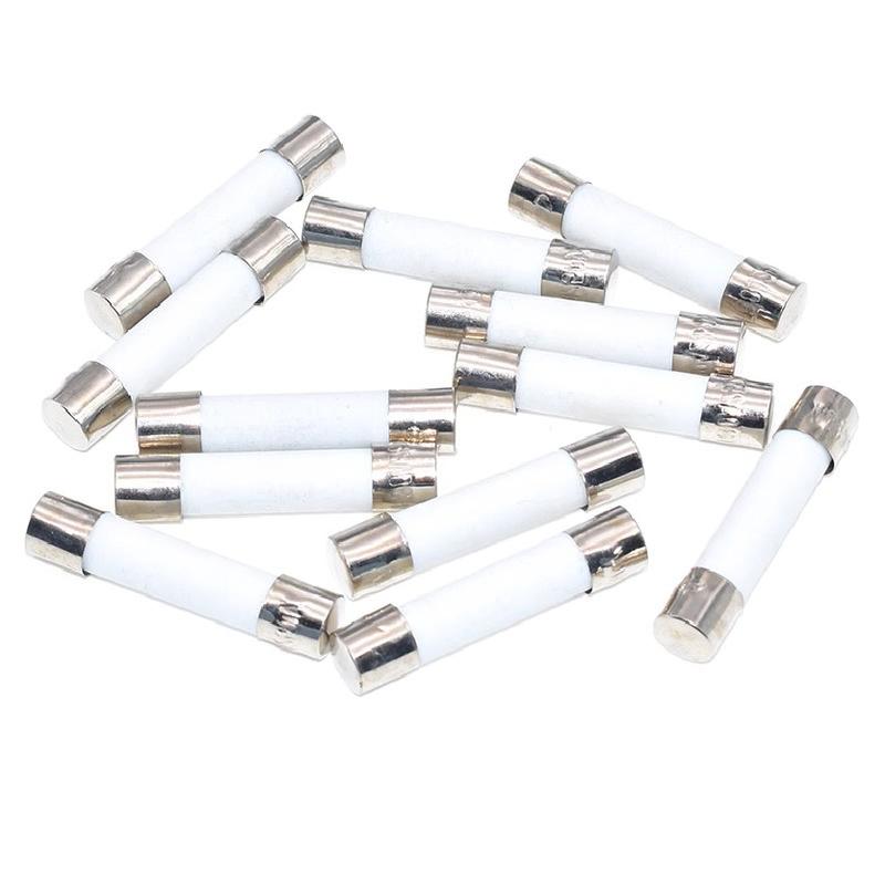 Fast Blow Tube Fuses 250V 0.5A 1A 2A 3A 4A 5A 6A 6.3A 8A 10A 15A 20A 25A 30A AMP Fuse Ceramic Fusible 5×20mm 6×30mm
