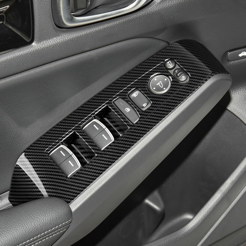 For 2022 2023 2024 Honda Civic 11th Gen Accessories Car Window Lift Control Switch Decals ABS Carbon Fiber Interior