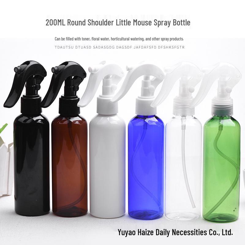 200ml Round PET Bottle with 24-Neck and H03 Mouse Fine Mist Sprayer
