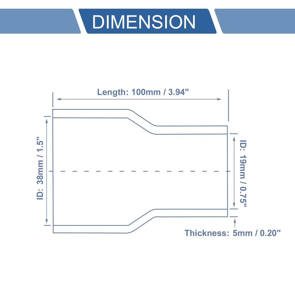 X AUTOHAUX Inner Diameter 0.7 - 1.5 Inches (19 - 38 Mm), Length 3.9