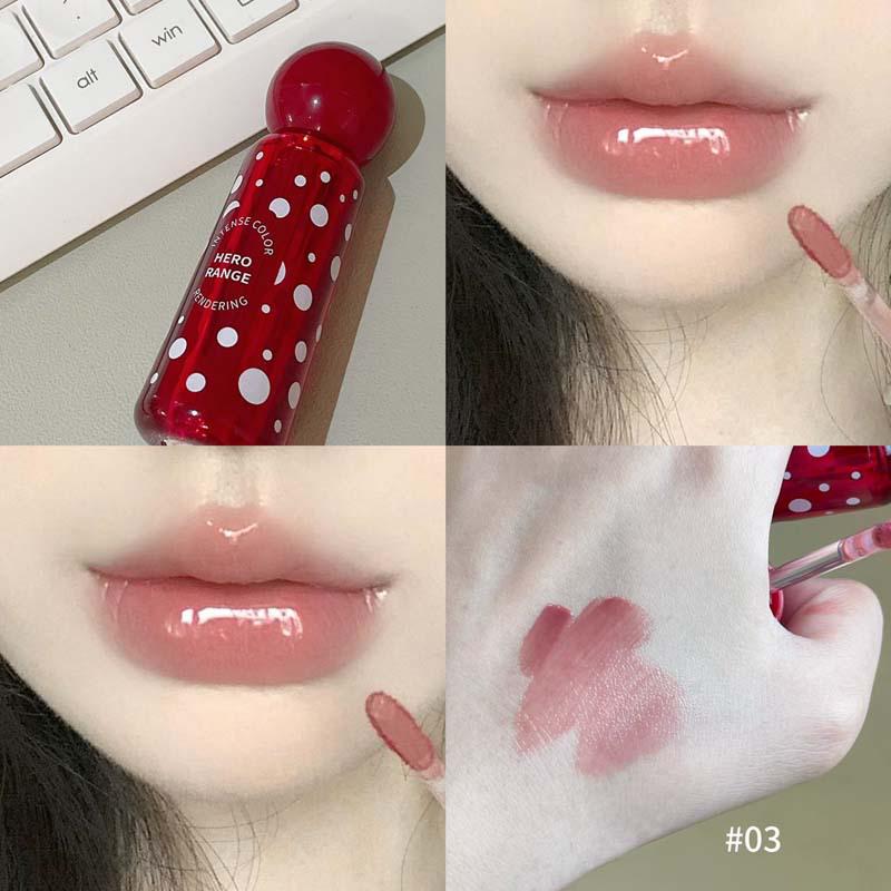 Red-Hued Mirror-Finish Lip Wand: Long-Lasting Brightening Gloss with Non-Staining Formula to Enhance Complexion. 2.5g